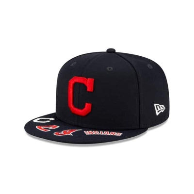 Cleveland Indians Gorra | New Era MLB Visor Hit 59fifty Fitted Cap Mexico - Azules